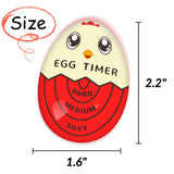 Lasubst Egg Timer That Goes in Water for Soft Medium Hard Boiled Eggs, 1 Red 1 Color