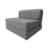 D&D Futon Furniture Sleeper Chair Folding Bed, Studio Sofa Guest Folded Mattress, High Density Foam (70 x 24 x 6, Navy Blue)