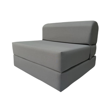 D&D Futon Furniture Sleeper Chair Folding Bed, Studio Sofa Guest Folded Mattress, High Density Foam (70 x 24 x 6, Navy Blue)