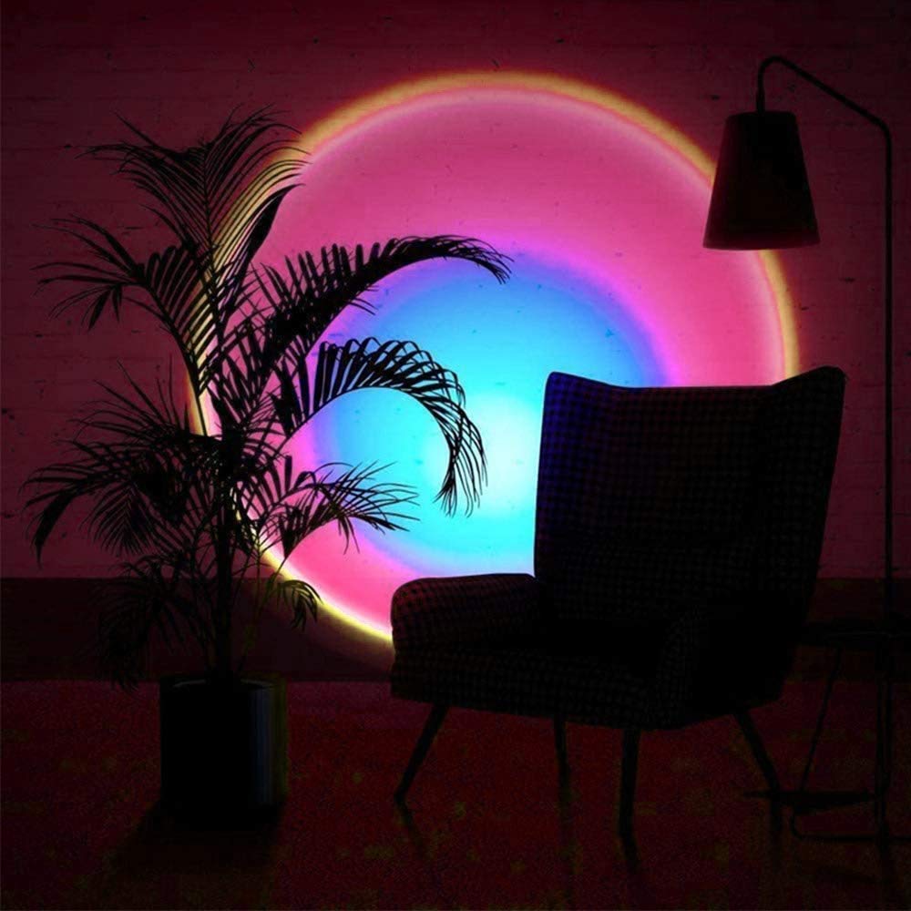 YouOKLight Sunset Lamp, Sunset Projector Lamp 10W LED Sunset Light Night Light 180 Degree Rotation Romantic Rainbow Light USB Charging for Bedroom Party Home Decor, Rainbow…