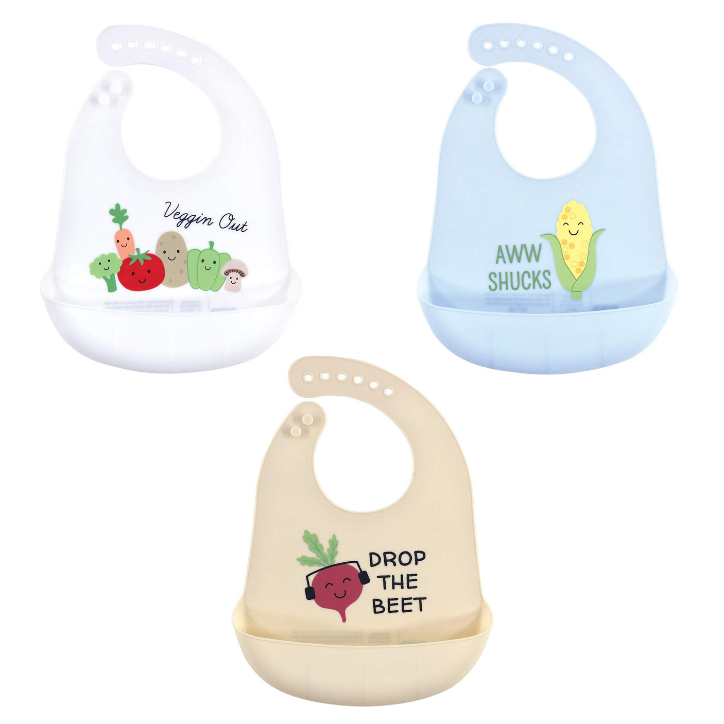 Hudson Baby Unisex Baby Silicone Bibs, Perfect Gentlemen, One Size