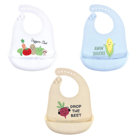Hudson Baby Unisex Baby Silicone Bibs, Perfect Gentlemen, One Size