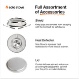 Solo Stove Bonfire with Stand | 19.5" Smokeless Fire Pit, Removable Ash Pan | Portable Stainless Steel Wood Burning Outdoor Fireplace, Ideal for 4–6 People, 21.75 lbs