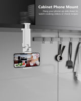 MiiKARE Airplane Travel Essentials Phone Holder, Universal Handsfree Phone Mount for Flying with 360 Degree Rotation, Accessory for Airplane, Travel Must Haves Phone Stand for Desk, Tray Table