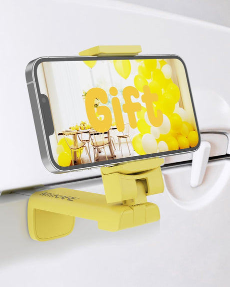 MiiKARE Airplane Travel Essentials Phone Holder, Universal Handsfree Phone Mount for Flying with 360 Degree Rotation, Accessory for Airplane, Travel Must Haves Phone Stand for Desk, Tray Table