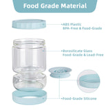WhiteRhino Pickle Jar with Strainer Flip,34oz Pickle Container Pickle and Olive Hourglass Jar,Glass Flip Pickle Jar Juice Separator Jar with Airtight Lid for Jalapeno Gherkin