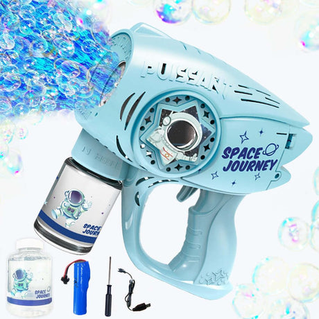 Automatic Gatling Bubble Gun,That Produces Thousands of Bubbles per Minute, Suitable for Children and Adults and Perfect for Indoor and Outdoor Birthday Parties for Girl Boy
