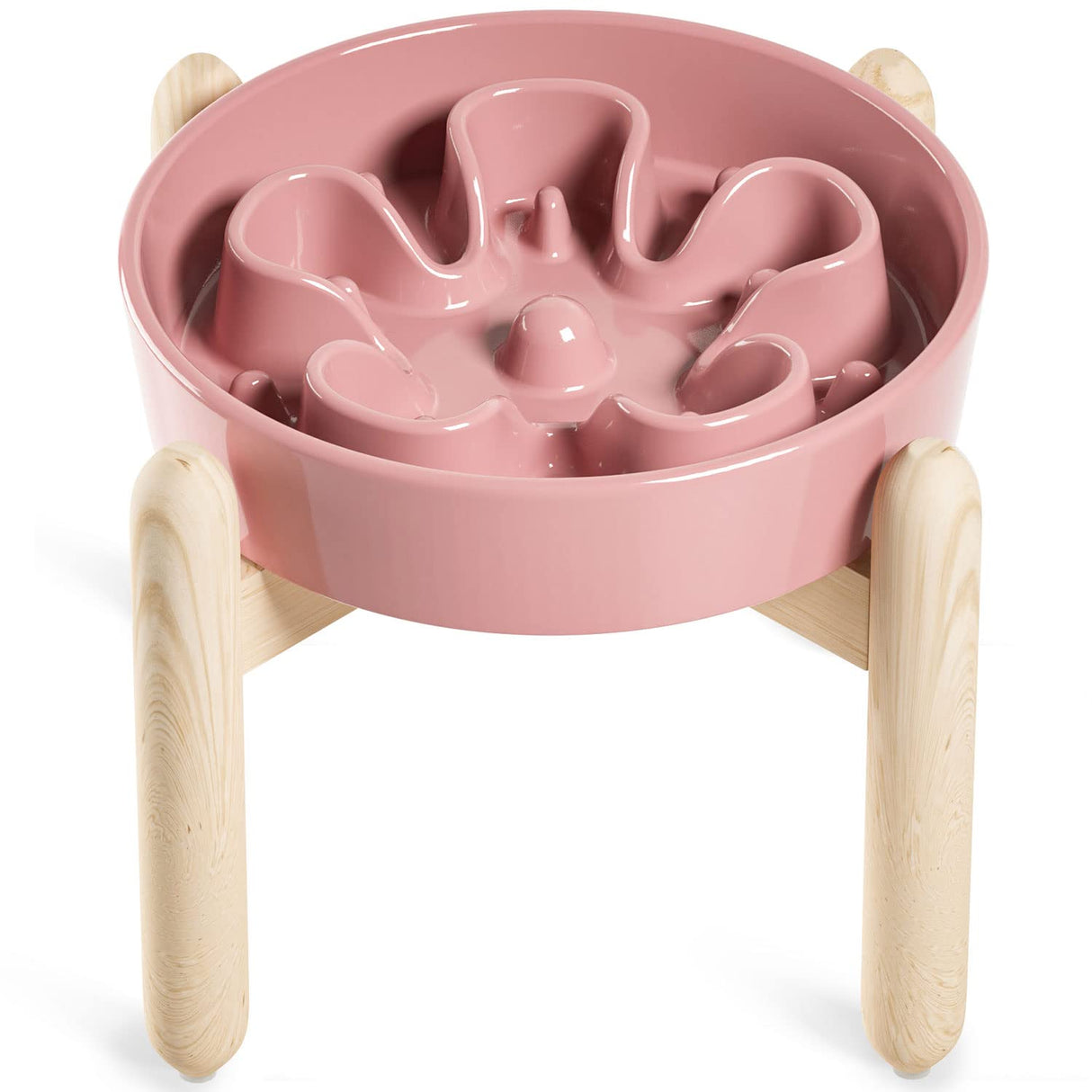 LE TAUCI Dog Bowls Slow Feeder Ceramic, 1.5 Cups Slow Feeding Dog Bowl Small Medium Breed, Puppy Slow Feeder Bowl for Fast Eater, Dog Dishes to Slow Down Eating, Puzzle Dog Food Bowl, Maze Purple