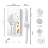 Electric Body Brush Back Scrubber for Shower, Waterproof Long Dual Handle Power Body Scrubber with 3 Heads, Rechargeable Bath Brush & 2 Speeds, for Cleansing, Exfoliating and Massaging Skin