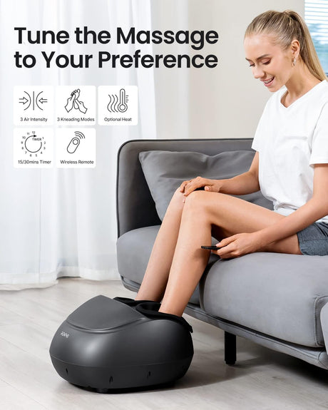 RENPHO Foot Massager with Heat, FSA & HSA Eligible, Christmas Gifts for Women Men, Shiatsu Foot Massager for Foot Care, Electric Foot Massage with Remote, Fits Up to Size 13 Feet