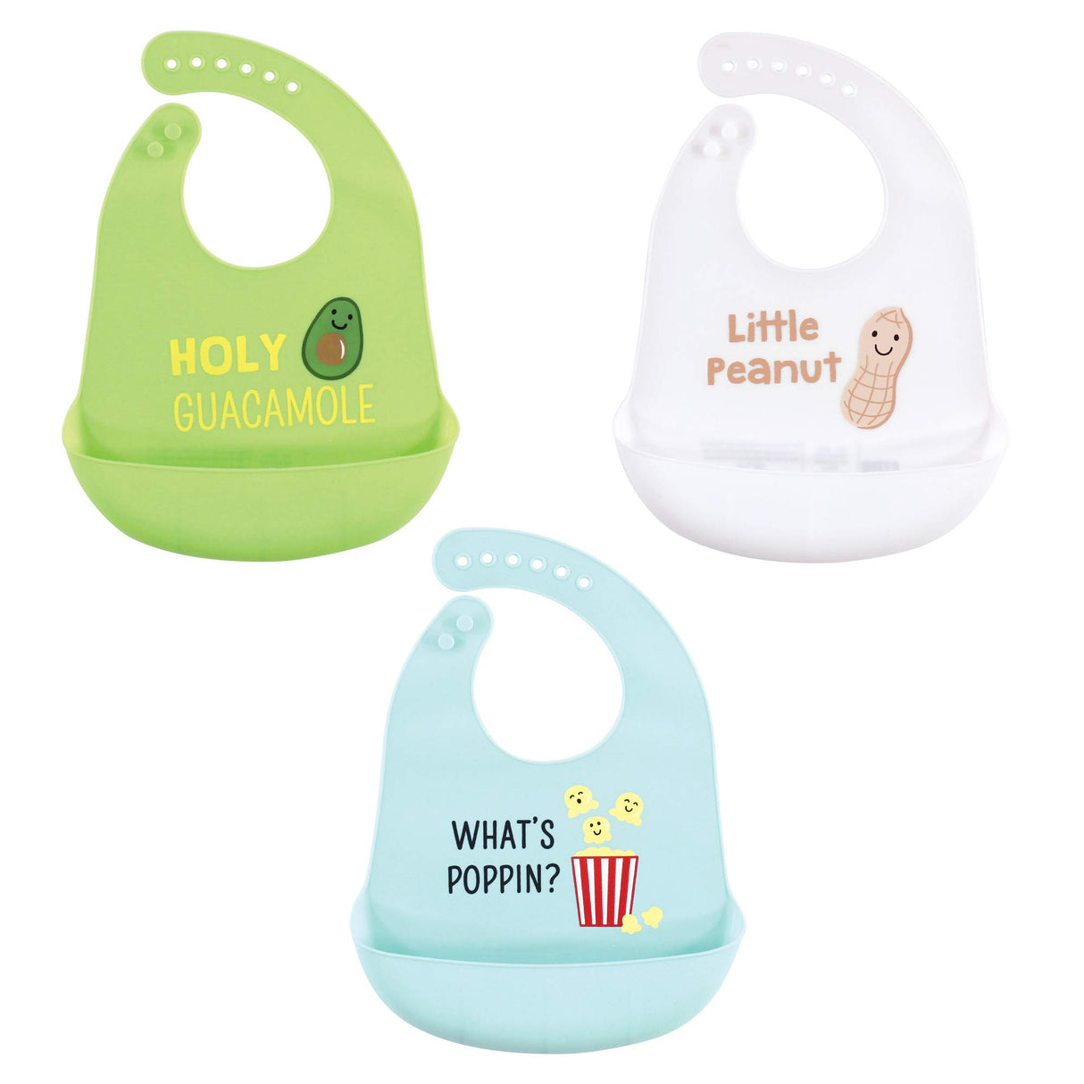 Hudson Baby Unisex Baby Silicone Bibs, Perfect Gentlemen, One Size