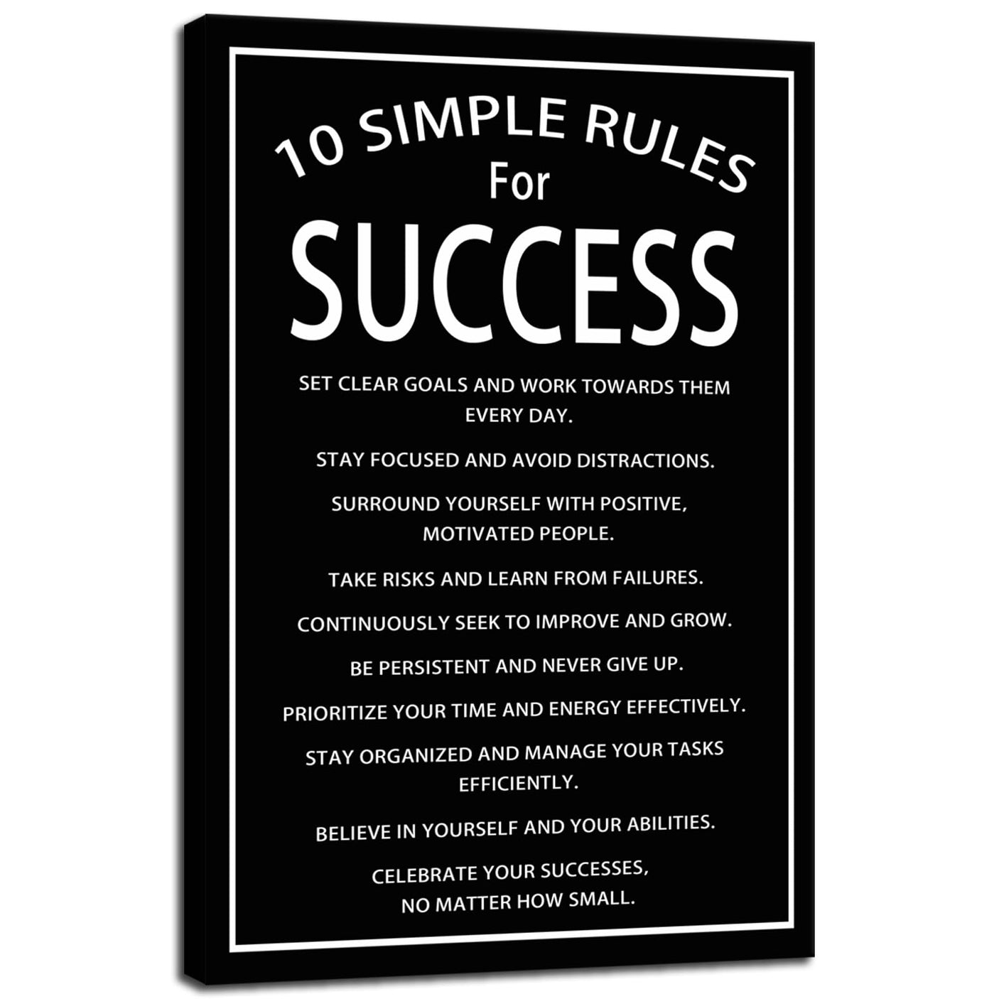 Inspirational Office Wall Decor Motivational Discipline Noun Canvas Wall Art Posters Prints Entrepreneur Quote Wall Picture Paintings Artwork Home Bedroom Framed Ready to Hang[12''W X 18''H]