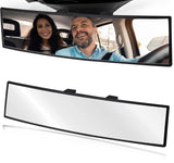 OBTANIM 2 PCS Rearview Mirror 12 Inch HD Glass Anti Glare Clip On Panoramic Wide Angle Car Interior Rear View Mirror Accessories for SUV Trucks (White)