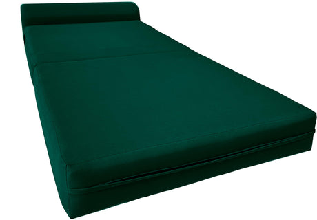 D&D Futon Furniture Sleeper Chair Folding Bed, Studio Sofa Guest Folded Mattress, High Density Foam (70 x 24 x 6, Navy Blue)