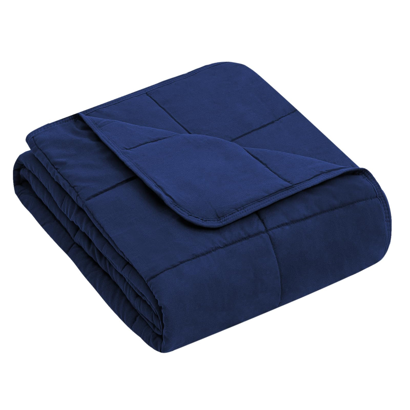 yescool Weighted Blanket for Adults (20 lbs, 60” x 80”, Blue) Cooling Heavy Blanket for Sleeping Perfect for 190-210 lbs, Queen Size Breathable Blanket with Premium Glass Bead, Machine Washable