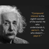Norheim Power of Compound Interest Poster for Financial Literacy - 16x24 - Dark Blue Educational Wall Art for Investing & Savings Ideal for Home, Office, and Classroom Decor - Unframed - V1-D