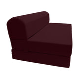 D&D Futon Furniture Sleeper Chair Folding Bed, Studio Sofa Guest Folded Mattress, High Density Foam (70 x 24 x 6, Navy Blue)