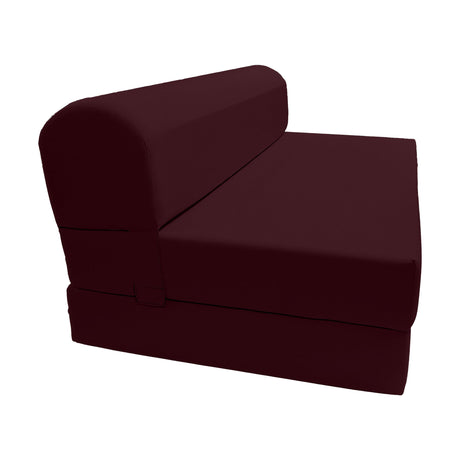 D&D Futon Furniture Sleeper Chair Folding Bed, Studio Sofa Guest Folded Mattress, High Density Foam (70 x 24 x 6, Navy Blue)
