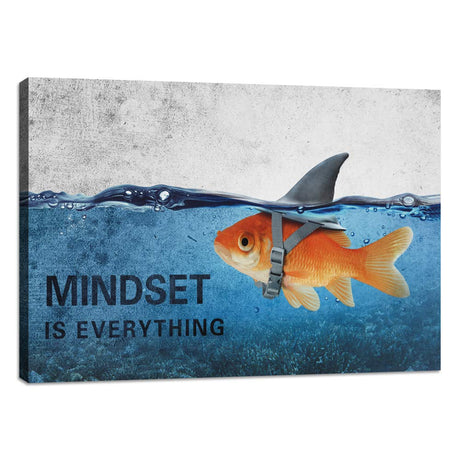 Success Tree Inspirational Quote Canvas Wall Art Motivational Motto Painting Inspiring Entrepreneur Posters Prints Artwork Decor Framed for Home Office Classroom Ready to Hang - 12" Wx18 H