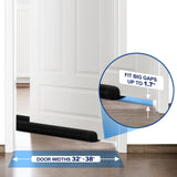 MAXTID Large Door Draft Stopper for Bottom of Doors 36” Under Door Draft Noise Blocker Black Gap Stoppers Door Draft Guard for Bottom of Doors Adjustable Door Seal Sweep Draft Home Essentials Gadgets