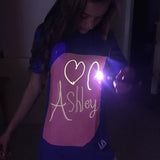 Illuminated Apparel Original Interactive Glow in The Dark T-Shirt - Fun for Birthday Parties & Festivals