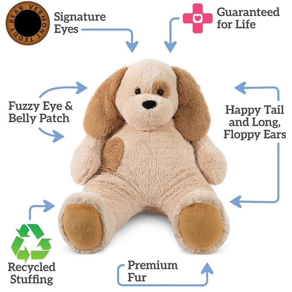 Vermont Teddy Bear Giant Elephant Stuffed Animal - 6 Foot Big Stuffed Elephant Plush from Giant Cuddle Collection - Collectible Plushies for Kids & Adults | Crafted in The USA