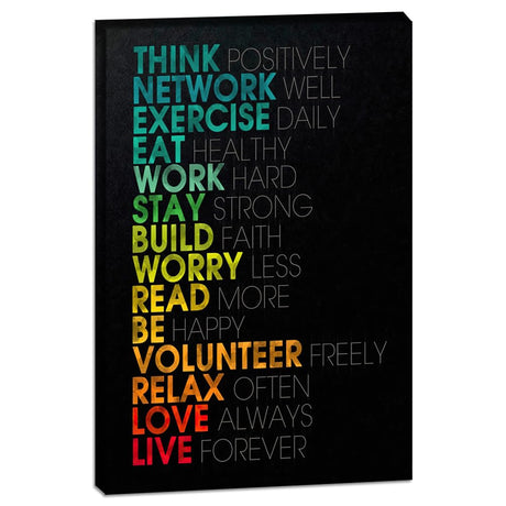 Success Tree Inspirational Quote Canvas Wall Art Motivational Motto Painting Inspiring Entrepreneur Posters Prints Artwork Decor Framed for Home Office Classroom Ready to Hang - 12" Wx18 H
