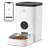 PETLIBRO Automatic Dog Feeder, 6L Dog Food Dispenser with Timer Interactive Voice Recorder, Auto Dog Feeder with Desiccant Bag 1-4 Meals Dry Food, Black Transparent