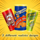 Prank Potato Chip Can Snake Pranks Jump Spring Toy Prankster Stuff Gifts for Adults, Gags Practical Joke Toys for Halloween Party Decoration Fun Toys, Blue 1 Pcs