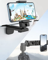 MiiKARE Airplane Travel Essentials Phone Holder, Universal Handsfree Phone Mount for Flying with 360 Degree Rotation, Accessory for Airplane, Travel Must Haves Phone Stand for Desk, Tray Table