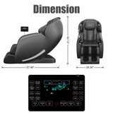 Real Relax Massage Chair Favor-06, Full Body Zero Gravity SL-Track Shiatsu Massage Recliner Chair with APP Control, Brown