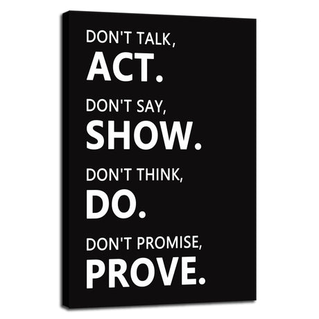 Inspirational Office Wall Decor Motivational Discipline Noun Canvas Wall Art Posters Prints Entrepreneur Quote Wall Picture Paintings Artwork Home Bedroom Framed Ready to Hang[12''W X 18''H]