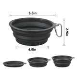 Dog Bowl Pet Collapsible Bowls, 2 Pack for Cats Dogs, Portable Pet Feeding Watering Dish for Walking Parking Traveling with 2 Carabiners (Small, Blue+Green)