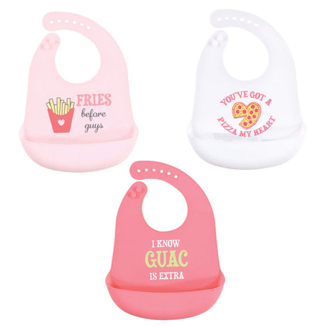 Hudson Baby Unisex Baby Silicone Bibs, Perfect Gentlemen, One Size