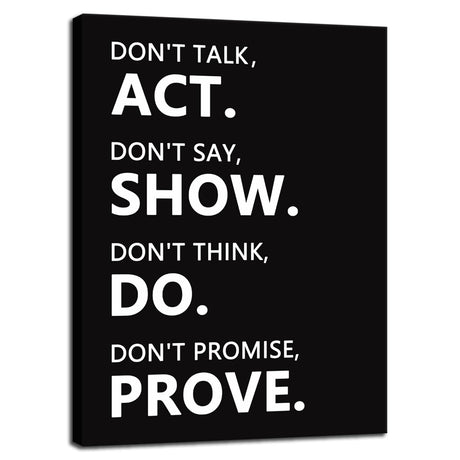 Inspirational Office Wall Decor Motivational Discipline Noun Canvas Wall Art Posters Prints Entrepreneur Quote Wall Picture Paintings Artwork Home Bedroom Framed Ready to Hang[12''W X 18''H]