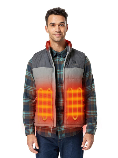 ORORO Men's Lightweight Heated Vest with Battery Pack (Charger Not Included)