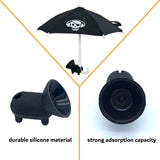 Phone Umbrella Suction Cup Stand - Universal Adjustable Piggy Phone Stand Sun Visor, Sun Shade Cover, Sun Shield with Suction Cup Mount Phone Holder Anti-Refection Block Glare