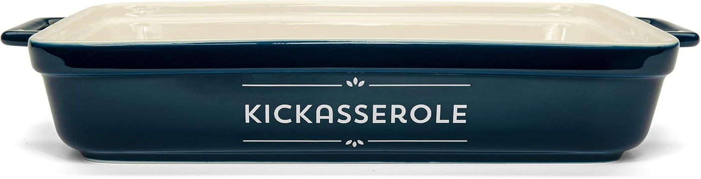 Ceramic Casserole Dish For Oven - 10.6 x 7.2 x 2.3 - Funny Gift for Bakers and People That Like To Cook or Housewarming Gift Idea