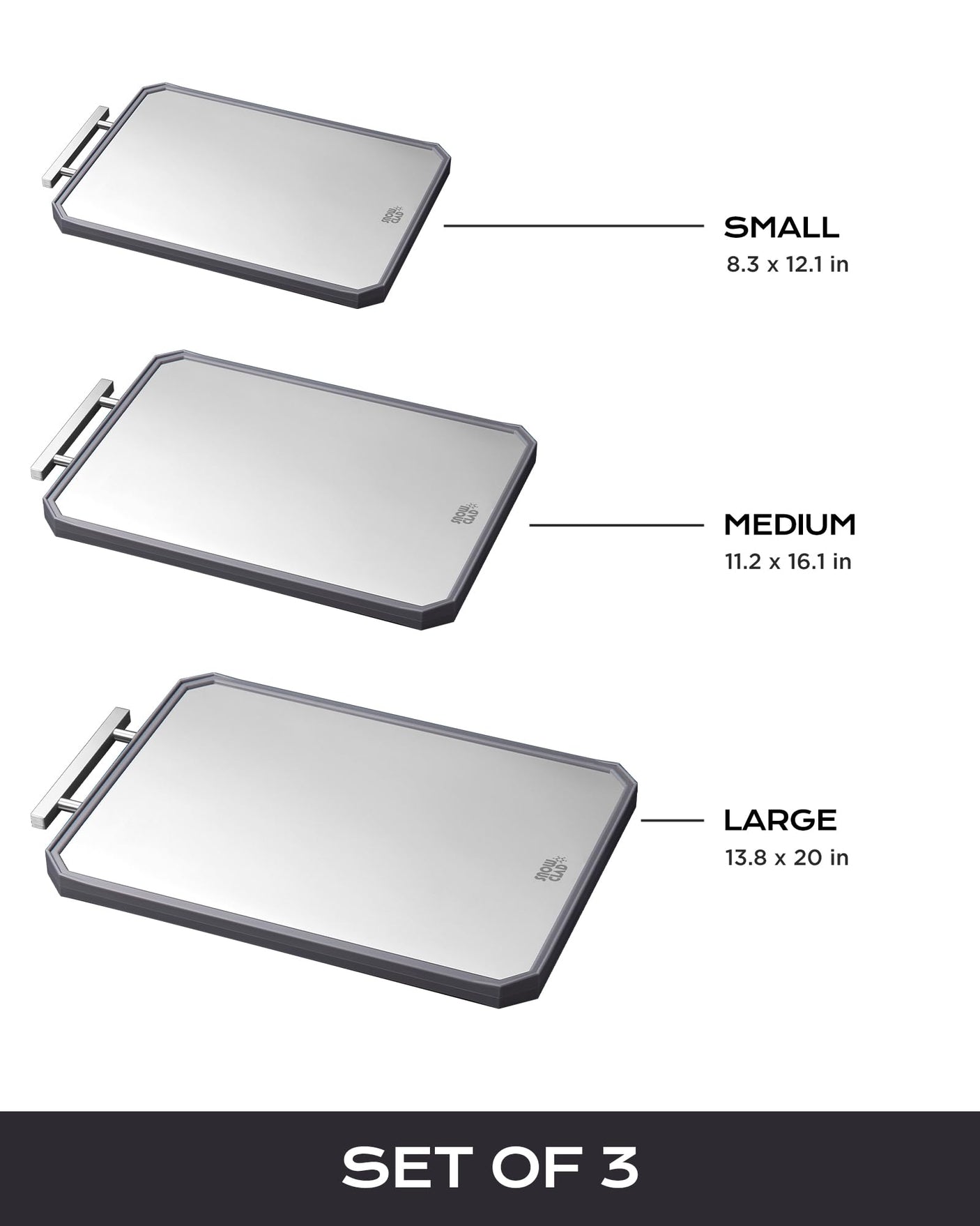 SNOWCLAD Stainless Steel Cutting Board,Double Sided Steel Cutting Boards for kitchen,Stainless Steel/Wheat straw pp Large Board for meat,non toxic Chopping,16 * 11 Inch,Dishwasher Safe