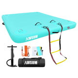 AWSUM Inflatable Floating Dock Air Dock Platform Floating Island Raft with None-Slip Surface for Pool Beach Ocean