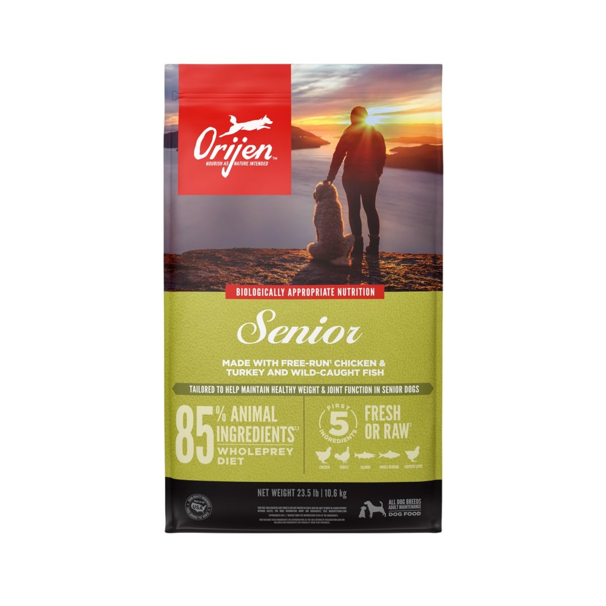 ORIJEN Dry Dog Food, Grain Free Dry Dog Food for All Life Stages, Fresh or Raw Ingredients, 13lb, Multiple Options