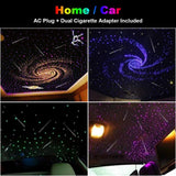 CHINLY Two-Color 1000pcs Twinkle Starlight Headliner Kit 1000 Piece Star Lights for Car,13.1ft Car Star Lights,APP RGBW Fiber Optic Lights Starlights Headliner Kit for Home Theater