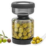 WhiteRhino Pickle Jar with Strainer Flip,34oz Pickle Container Pickle and Olive Hourglass Jar,Glass Flip Pickle Jar Juice Separator Jar with Airtight Lid for Jalapeno Gherkin
