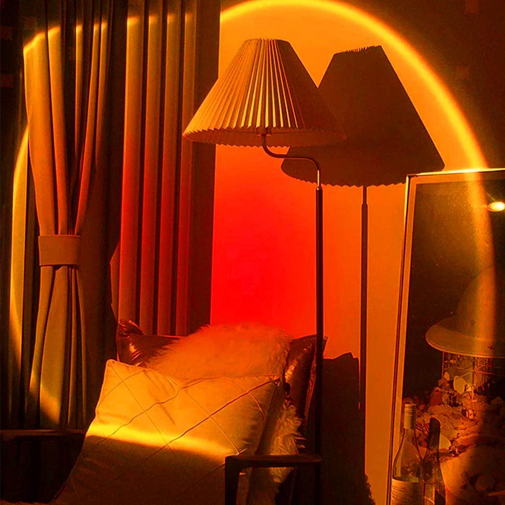 YouOKLight Sunset Lamp, Sunset Projector Lamp 10W LED Sunset Light Night Light 180 Degree Rotation Romantic Rainbow Light USB Charging for Bedroom Party Home Decor, Rainbow…