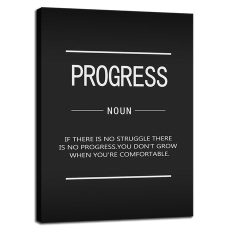 Inspirational Office Wall Decor Motivational Discipline Noun Canvas Wall Art Posters Prints Entrepreneur Quote Wall Picture Paintings Artwork Home Bedroom Framed Ready to Hang[12''W X 18''H]