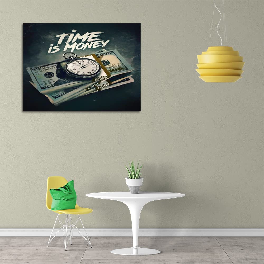 Success Tree Inspirational Quote Canvas Wall Art Motivational Motto Painting Inspiring Entrepreneur Posters Prints Artwork Decor Framed for Home Office Classroom Ready to Hang - 12" Wx18 H