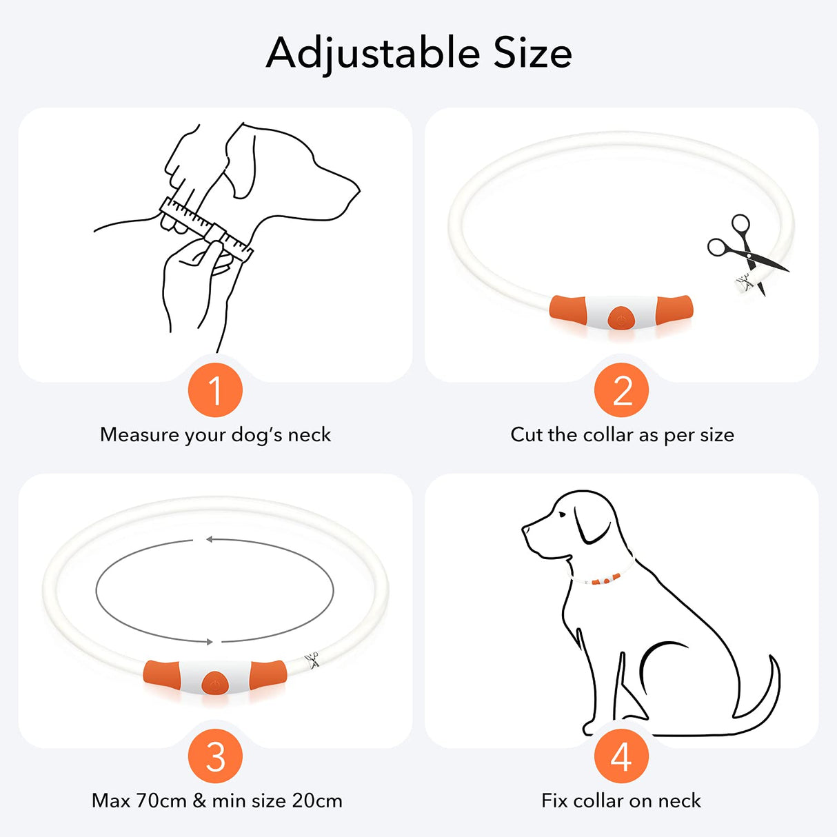 Colaseeme LED Dog Collar Light Up Dog Collars 1 Count USB Rechargeable TPU Glow Safety Basic Dog Collars, Please Do Not Use Fast Charging (Green)