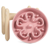 LE TAUCI Dog Bowls Slow Feeder Ceramic, 1.5 Cups Slow Feeding Dog Bowl Small Medium Breed, Puppy Slow Feeder Bowl for Fast Eater, Dog Dishes to Slow Down Eating, Puzzle Dog Food Bowl, Maze Purple