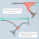 BOONA - The Original Tandem Shower | As Seen On Shark Tank | Double Shower Head for Couples, High Pressure Dual Shower Heads (One Showerhead, Midnight Black)