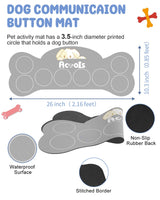 Dog Buttons for Communication, 8 Pcs Dog Talking Button Set, 30s Recordable Voice Pet Buzzer Training Buttons, Speaking Button for Dogs with Waterproof Anti-Slip Dog Button Mat and 48 Scene Stickers